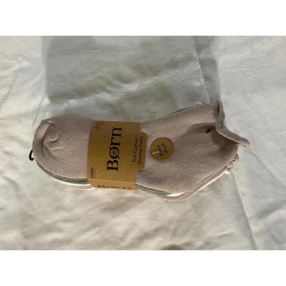 Born Other - Born full cushion quarter socks, 6 pair size 4-10 NWT